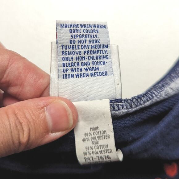 Vintage Oshkosh Bgosh Cardigan Girls Size 6 Navy Heart - Picture 6 of 6